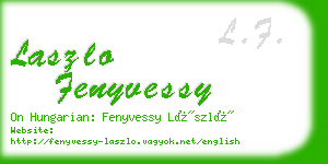 laszlo fenyvessy business card